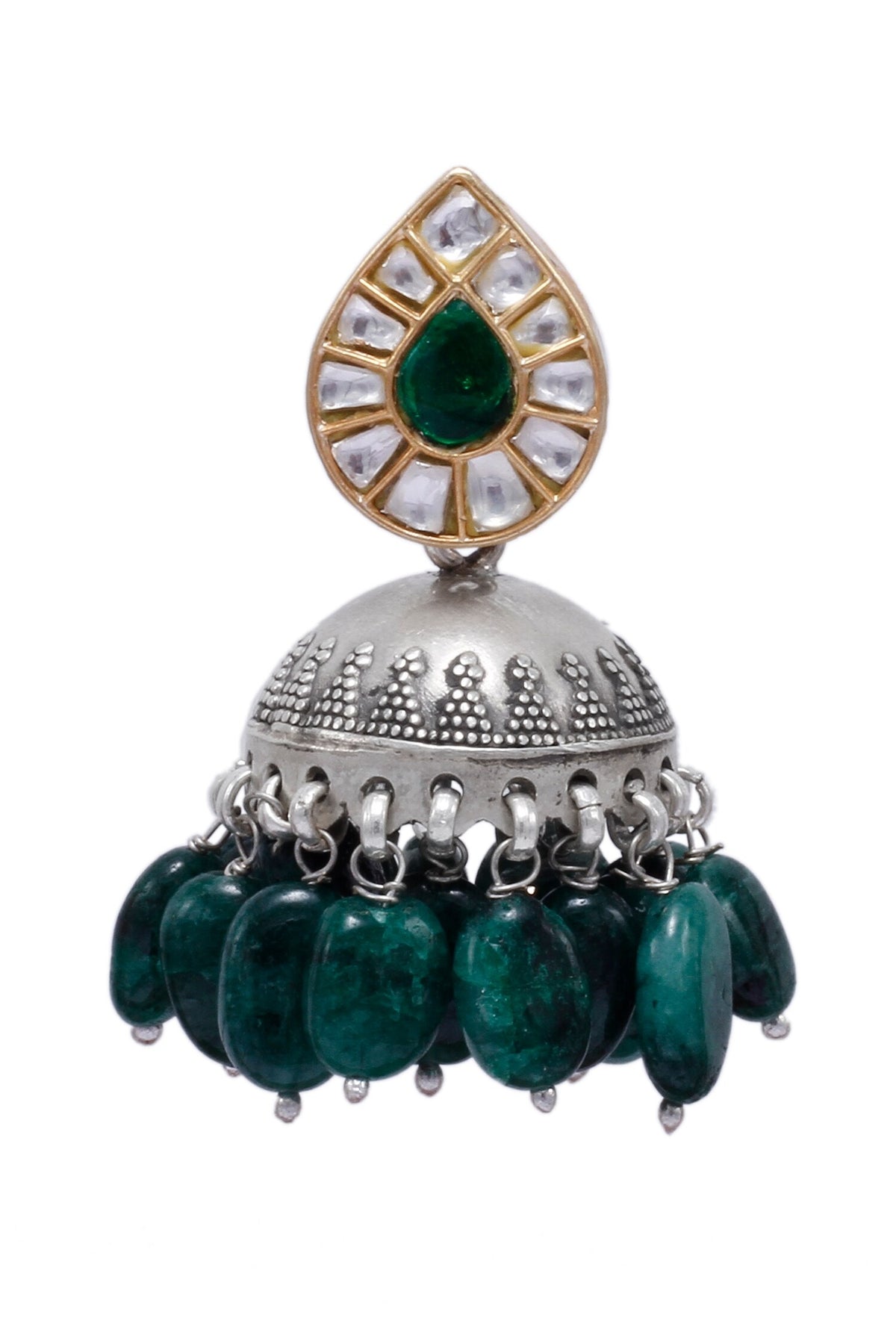 Allami Tear Drop Shaped Jhumkas 
