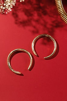 Gold Finish Horse Shoe Shaped Earrings