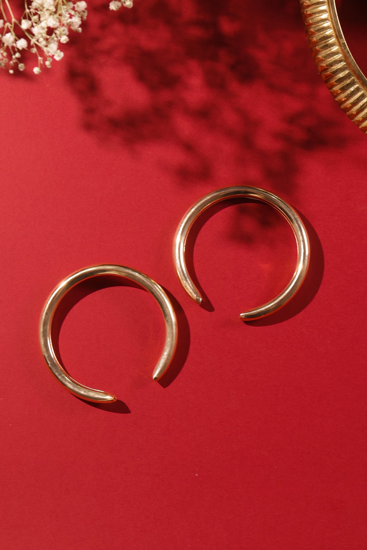 Gold Finish Horse Shoe Shaped Earrings