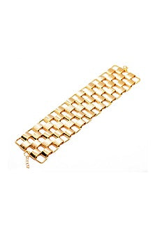Gold Plated Checkered Bracelet