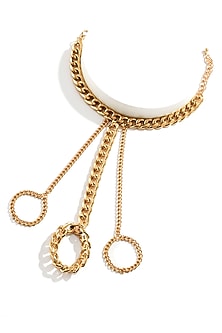 Gold Plated Three Ring Haathphool