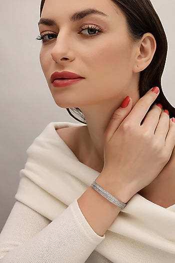Silver Finish Zircon Bracelet