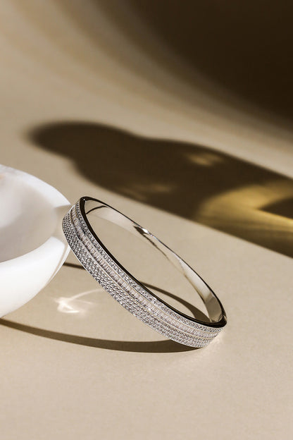 Silver Finish Zircon Bracelet