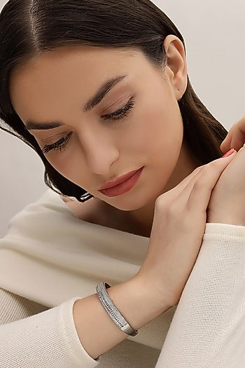 Silver Finish Zircon Bracelet