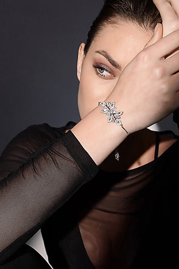 Silver Finish Zircon Bracelet