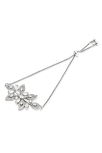 Silver Finish Zircon Bracelet
