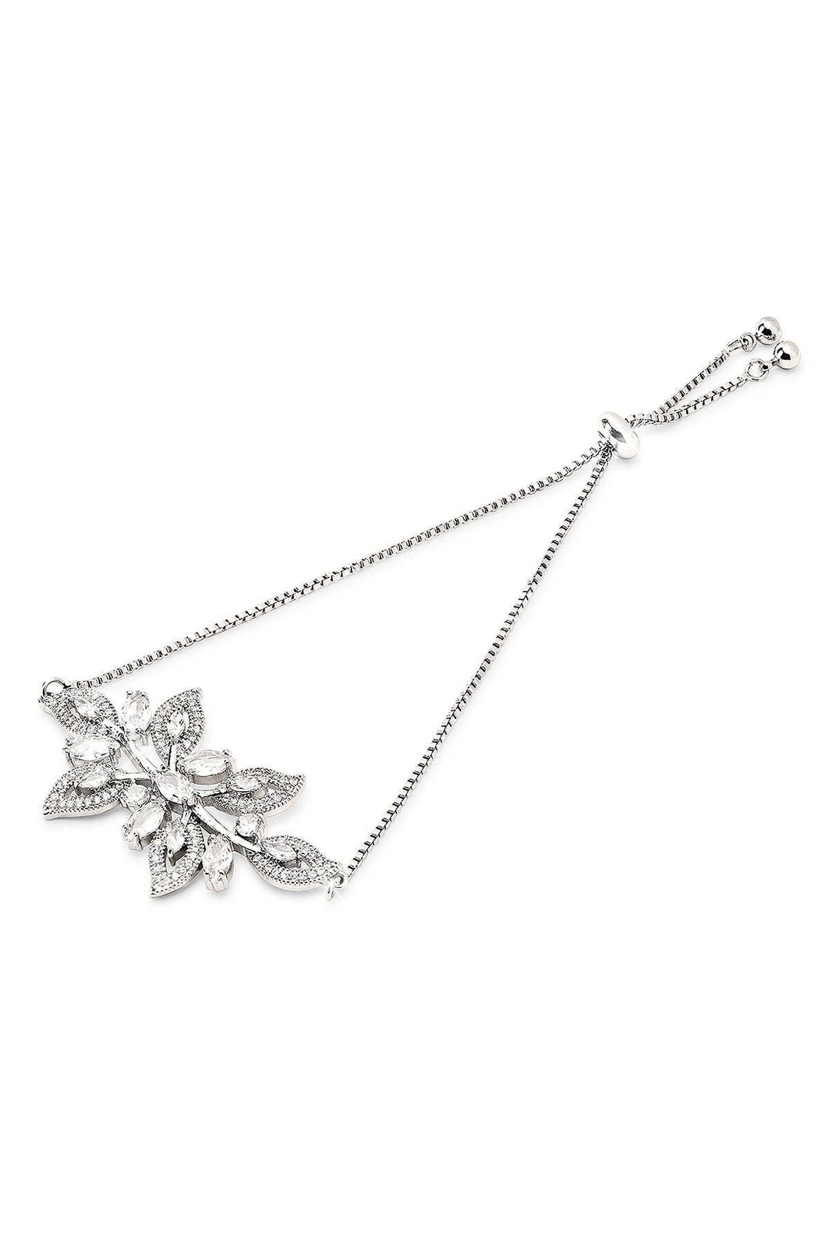 Silver Finish Zircon Bracelet