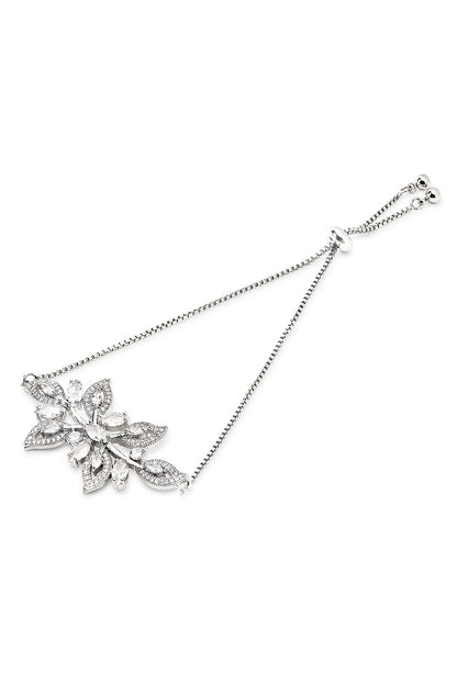 Silver Finish Zircon Bracelet