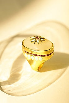 Yellow Gold Plated Zircon Ring