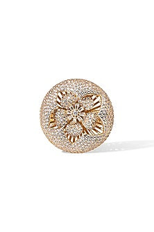 Gold Finish Zircon Ring