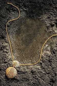 Gold Finish Zircon Polar Dream Pendant Necklace