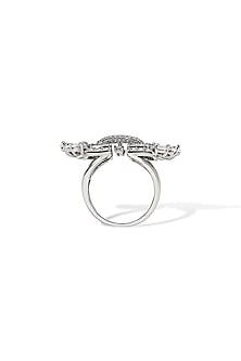 White Gold Finish Zircon Ring