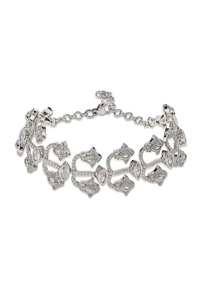 White Gold Finish Zircon Bracelet