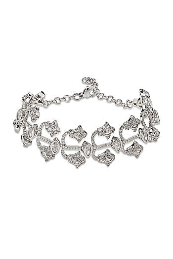 White Gold Finish Zircon Bracelet