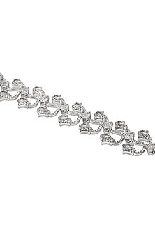 White Gold Finish Zircon Bracelet