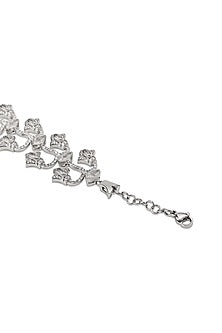 White Gold Finish Zircon Bracelet