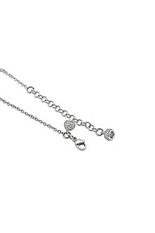 White Gold Finish Zircon Choker Necklace