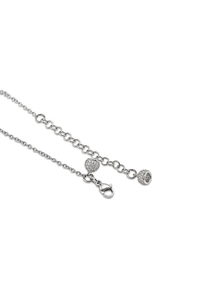 White Gold Finish Zircon Choker Necklace