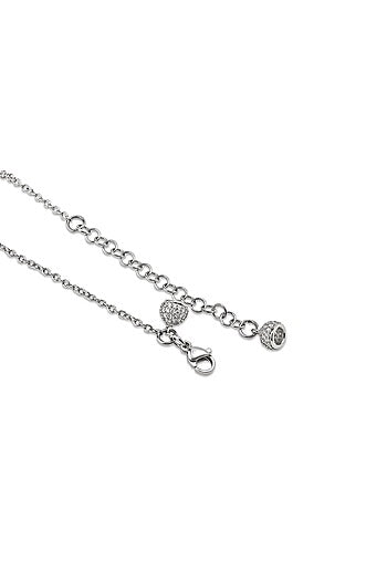 White Gold Finish Zircon Choker Necklace