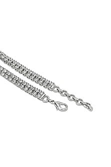 White Gold Finish Zircon & Tanzanite Stone Necklace