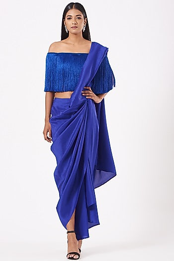 Electric Blue Fringe Top