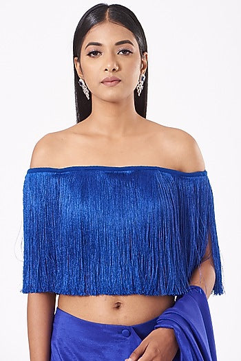 Electric Blue Fringe Top