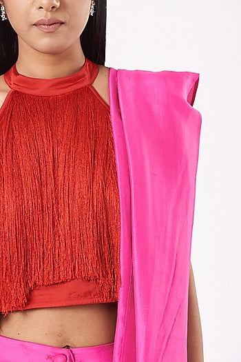 Red Fringe Top