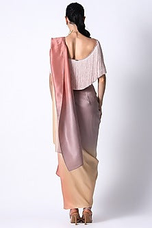 Baby Pink Silk Erica Fringe Top