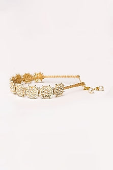 Gold Embroidered String Hairband For Girls