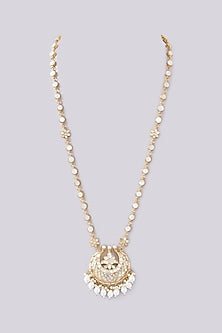 Gold Plated Mother Of Pearl Pendant Necklace