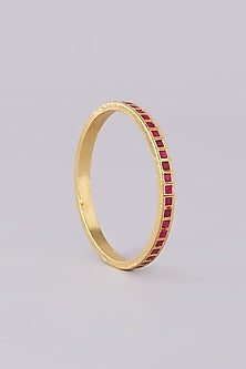 Gold Plated Jadau Kundan Polki Bangles (Set of 2)