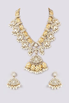 Gold Plated Mother Of Pearl Necklace Set