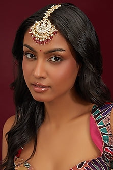 Gold Plated Jadau Kundan Polki Maangtikka