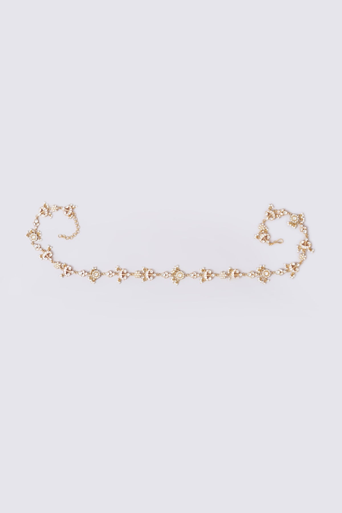 Gold Plated Jadau Kundan Polki Waistbelt