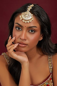 Gold Plated Mother Of Pearl Maangtikka