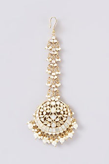 Gold Plated Mother Of Pearl Maangtikka