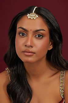 Gold Plated Mother Of Pearl Maangtikka