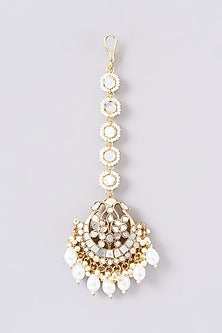 Gold Plated Mother Of Pearl Maangtikka