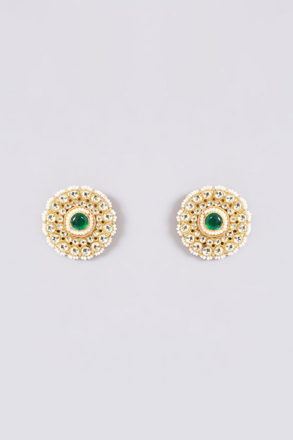 Gold Plated Jadau Kundan Polki Choker Necklace Set