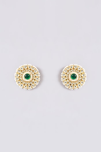 Gold Plated Jadau Kundan Polki Choker Necklace Set