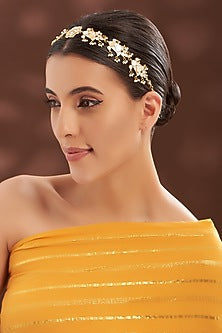 Gold Plated Kundan Polki Mathapatti