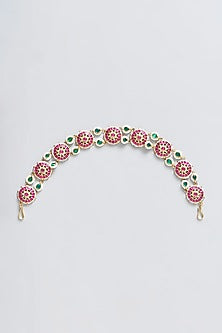 Gold Plated Kundan Polki Mathapatti