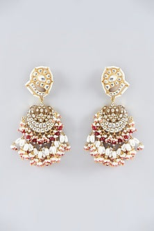 Gold Plated Kundan Polki & Semi-Precious Stone Necklace Set