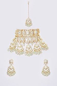Gold Plated Kundan Choker Necklace Set