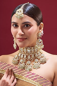 Gold Plated Kundan Choker Necklace Set