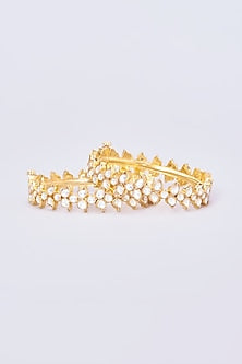 Gold Plated Kundan Bangles (Set of 2)