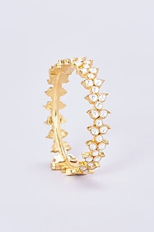 Gold Plated Kundan Bangles (Set of 2)