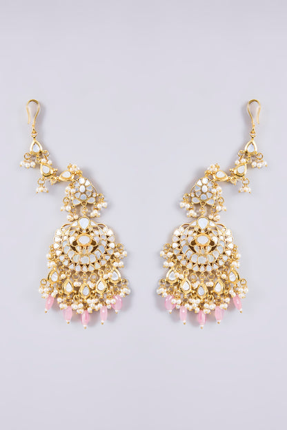 Gold Plated Mother Of Pearl & Semi-precious Stone Choker Necklace Set