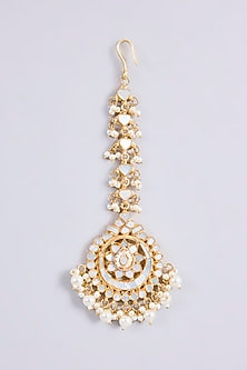 Gold Plated Mother Of Pearl & Semi-precious Stone Choker Necklace Set