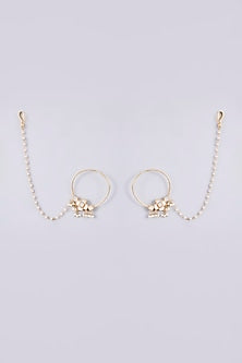 Gold Plated Mother Of Pearl & Semi-precious Stone Choker Necklace Set